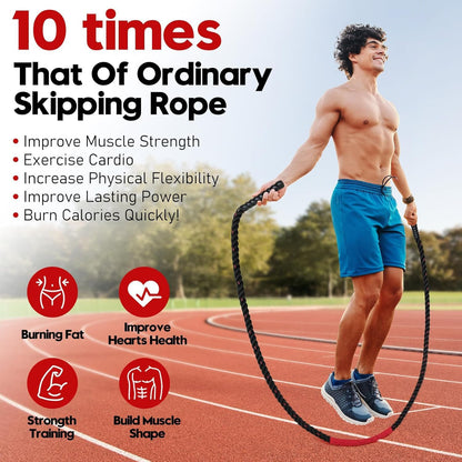Weighted Jump Rope for Fitness Training - Suitable for Men and Women