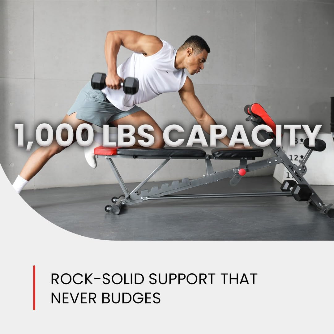 Finer Form Multi-Functional Adjustable FID Weight Bench and Roman Chair Combo