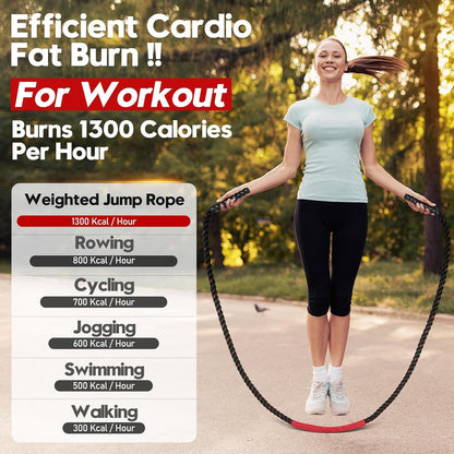 Weighted Jump Rope for Fitness Training - Suitable for Men and Women