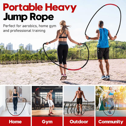 Weighted Jump Rope for Fitness Training - Suitable for Men and Women