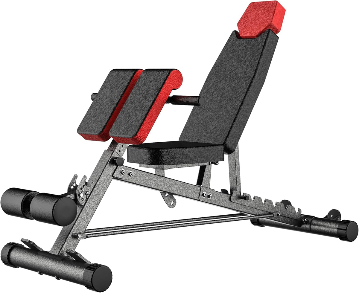 Finer Form Multi-Functional Adjustable FID Weight Bench and Roman Chair Combo