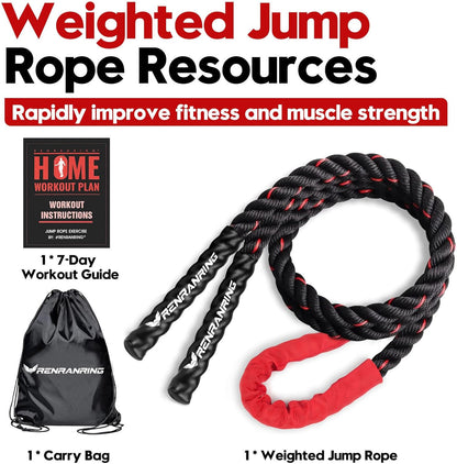 Weighted Jump Rope for Fitness Training - Suitable for Men and Women