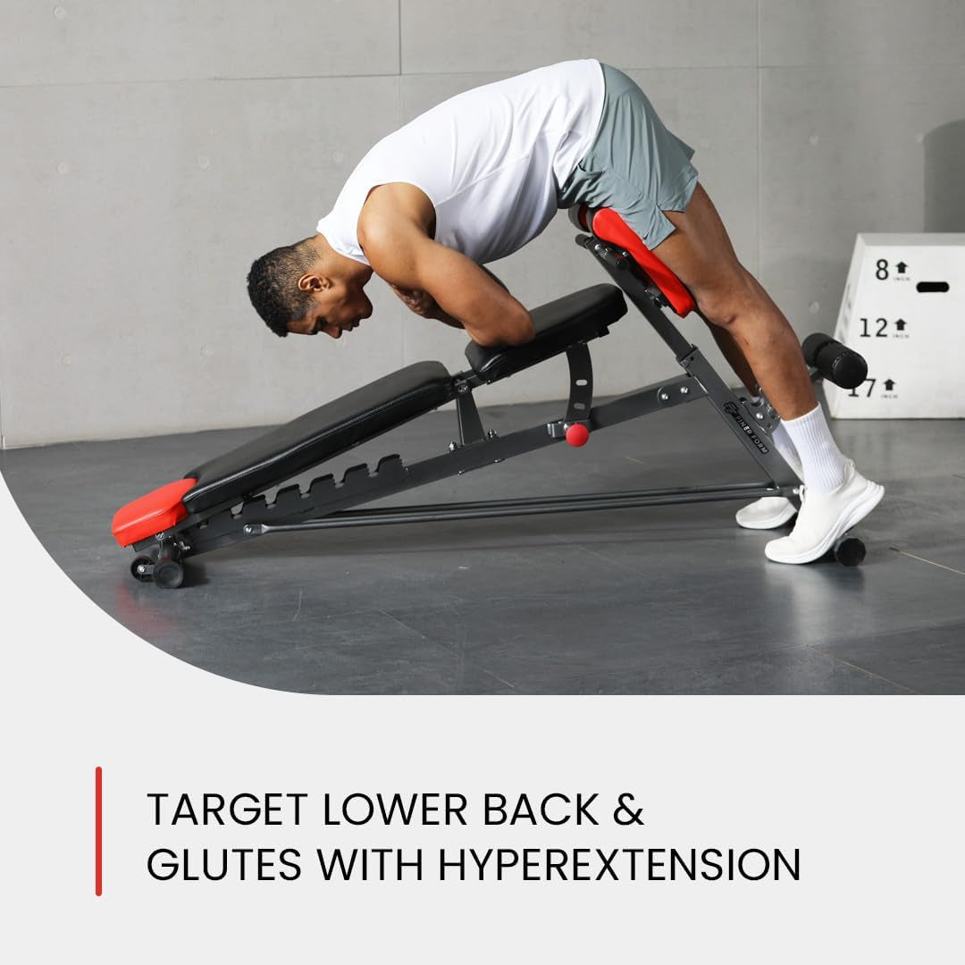 Finer Form Multi-Functional Adjustable FID Weight Bench and Roman Chair Combo