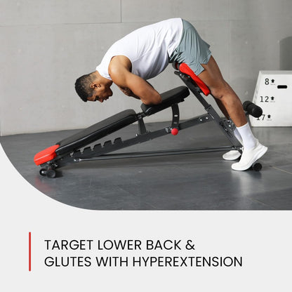 Finer Form Multi-Functional Adjustable FID Weight Bench and Roman Chair Combo